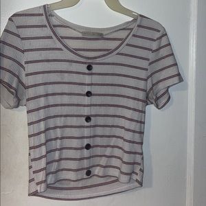 striped short sleeve top